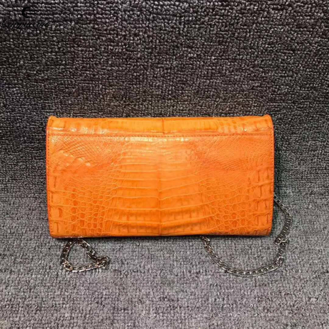 Vivid Tone Embossed Envelope Clutch Wallet with Detachable Metal Chain, Dual-Use Crossbody Hand Purse for Daily Styling Matching