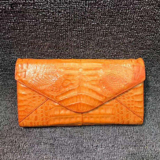 Vivid Tone Embossed Envelope Clutch Wallet with Detachable Metal Chain, Dual-Use Crossbody Hand Purse for Daily Styling Matching